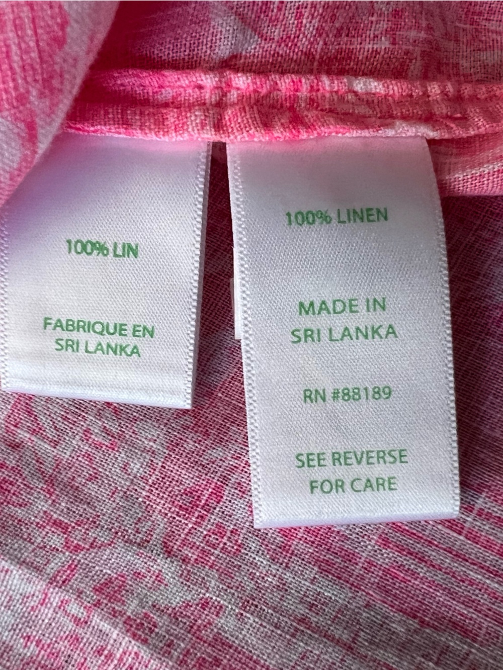 Lilly Pulitzer Sea View Linen Button Down Shirt Size XL in Roxie Pink - Picture 12 of 13